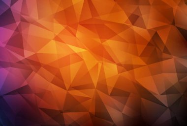 Koyu kırmızı vektör çokgen arkaplan. Çokgen şekilli bir örnek. Dizaynınız için üçgen desen.