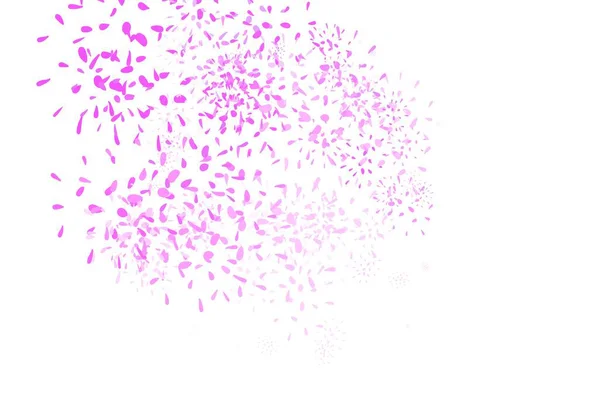 Luz Púrpura Rosa Vector Telón Fondo Natural Con Hojas Ilustración — Vector de stock