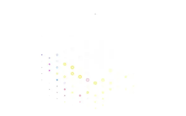 Light Multicolor Vektor Mall Med Cirklar Suddiga Bubblor Abstrakt Bakgrund — Stock vektor