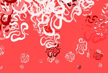 Açık pembe, soyut şekilli kırmızı vektör arkaplan. Renkli rastgele şekillerle modern soyut illüstrasyon. Bir cep telefonu için arka plan.