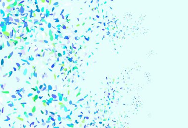 Hafif çok renkli vektör karalama dokusu yapraklarla. Bulanık arkaplanda, gradyanı olan yapraklar. Duvar kağıtları, boyama kitapları için desen.