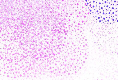 Açık Mor, noktalı pembe vektör arkaplan. Bulanık yağmur damlaları olan soyut bir çizim. Fütürist reklamlar ve kitapçıklar için şablon.