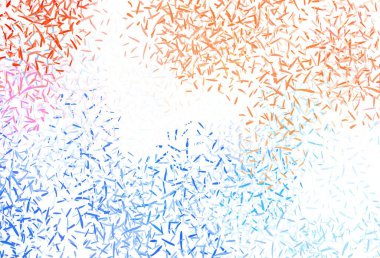 Açık Pembe, düz çizgileri olan mavi vektör düzeni. Çizgilerle modern geometrik soyut çizim. Reklamlar, posterler, afişler için desen.