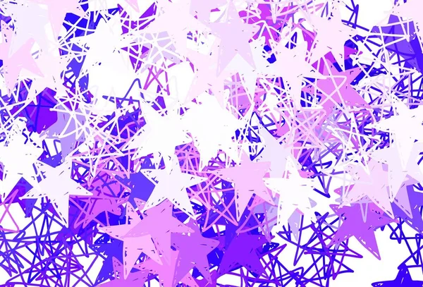 Hellrotes Vektormuster Mit Weihnachtssternen Dekorative Leuchtende Illustration Mit Sternen Auf — Stockvektor
