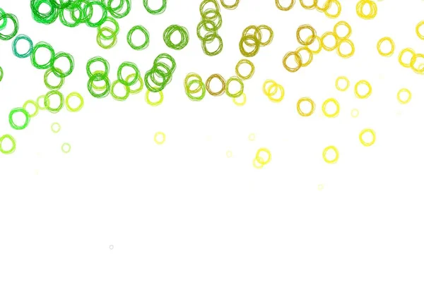 Texture Vectorielle Vert Clair Jaune Avec Disques Illustration Abstraite Avec — Image vectorielle