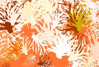 Açık Kahverengi vektör dallarla yapılan doğal sanat çalışması. Yaprakları ve dalları olan zarif, parlak bir illüstrasyon. İşiniz için yeni tasarım.