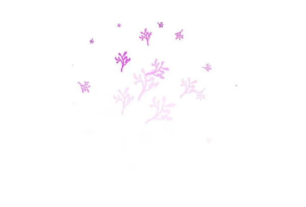 Light Purple Vector Abstract Design Sakura Illustration Doodles Abstract Template — Stock Vector