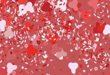 Rastgele şekilli açık kırmızı vektör deseni. Renkli rastgele şekillerle modern soyut illüstrasyon. Kartvizitiniz için modern tasarım.