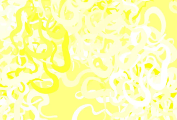 Hellgelbe Vektorschablone Mit Chaotischen Formen Einfache Farbenfrohe Illustration Mit Abstrakten — Stockvektor