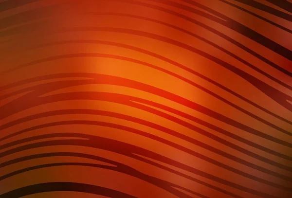 Ciemnoczerwony Żółty Wzór Wektora Zakrzywionymi Liniami Świecąca Kolorowa Ilustracja Prostym — Wektor stockowy