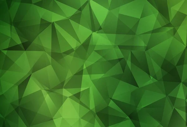 深绿色矢量抽象多边形背景 具有多边形形状的样品 您的品牌书的新模板 — 图库矢量图片