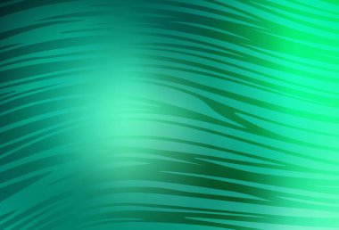 Bükülmüş çizgileri olan açık yeşil vektör arkaplanı. Değişken çizgileri olan renkli geometrik örnek. Broşürler, broşürler için doku.