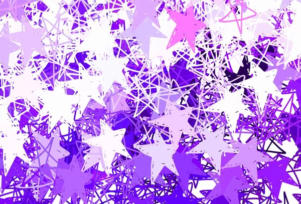 Bleu Clair Fond Vectoriel Rouge Avec Petites Grandes Étoiles Illustration — Image vectorielle