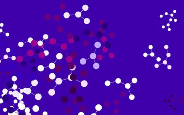 Yapay zeka yapısına sahip açık pembe vektör şablonu. Yapay zekanın bağlantı ve noktalarıyla soyut illüstrasyon. Poster ve teknoloji sembolü.