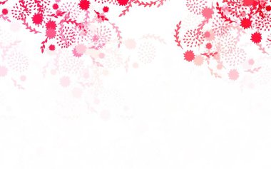 Açık kırmızı vektör zarif desenli çiçekler beyaz arkaplanda gradyan. Web siteleri ve pankartlar için desenli desen.