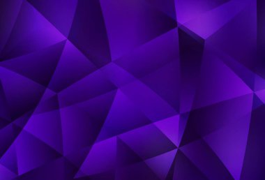 Koyu mor vektör düşük polimerli düzen. Gradyanı olan zarif parlak çokgen çizimi. İş tasarımınız için yepyeni bir tarz.