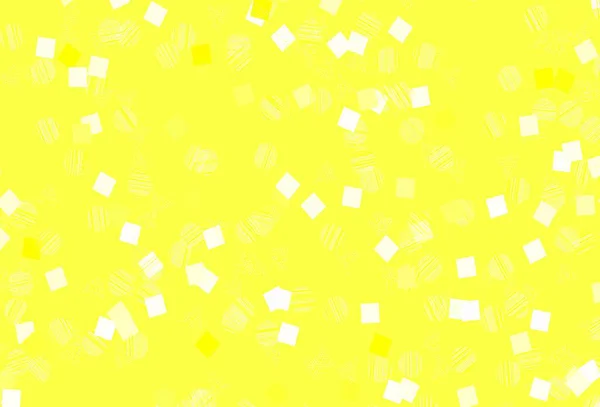 Textura Vetorial Amarelo Claro Com Estilo Poli Com Círculos Cubos — Vetor de Stock