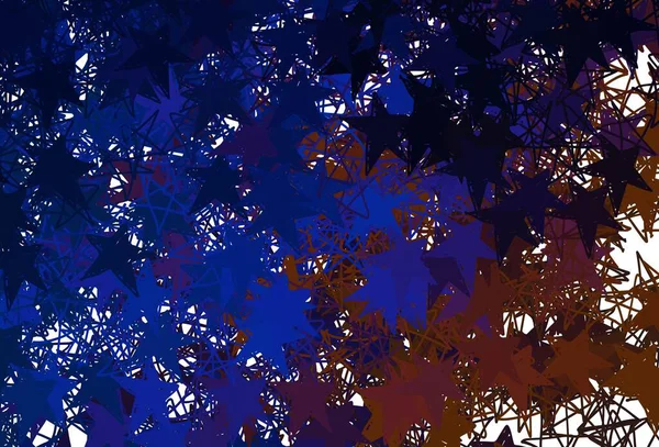 Azul Oscuro Fondo Vectorial Rojo Con Estrellas Colores Ilustración Abstracta — Archivo Imágenes Vectoriales