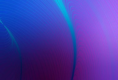 Açık Pembe, eğri çizgileri olan mavi vektör düzeni. Çağdaş gradyan soyut çizgileri olan çizimler. Web siteniz için soyut tasarım.