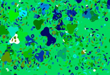 Açık mavi, soyut şekilli yeşil vektör dokusu. Soyut tarzda rengarenk gradyan şekilleri olan bir resim. Web siteniz için basit tasarım.