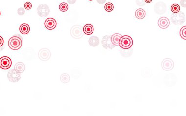 Açık Pembe, daireli kırmızı vektör şablonu. Soyut arka planda bulanık kabarcıklar ve renkli gradyan. İş ilanınız için tasarım.