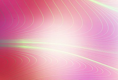 Eğri çizgileri olan açık pembe vektör arkaplan. Soyut ve gradyan renkte renkli çizimler. Web siteniz için soyut tasarım.
