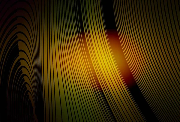 Ciemnozielony Żółty Wektor Tekstury Giętymi Liniami Kolorowa Gradientowa Ilustracja Prostym — Wektor stockowy