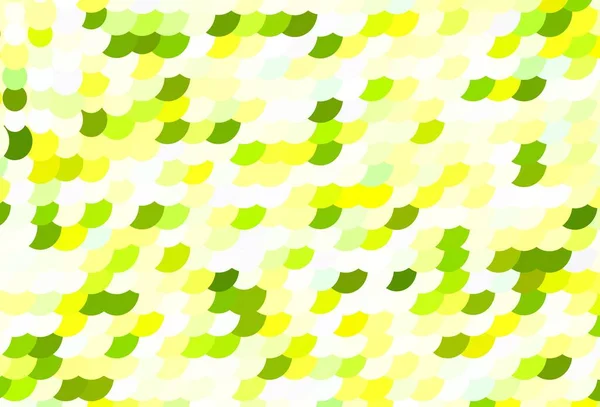 Světle Zelená Žluté Vektorové Pozadí Tečkami Abstraktní Ilustrace Barevnými Bublinami — Stockový vektor