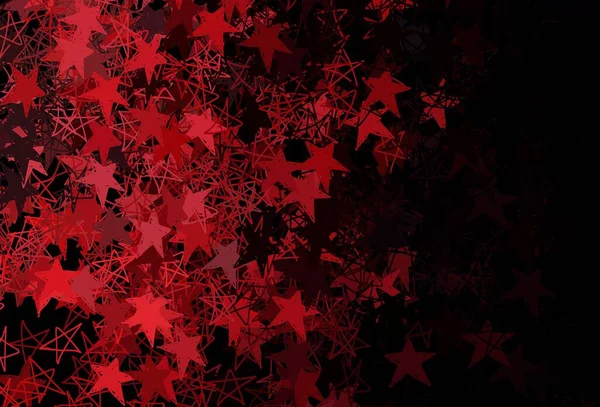 Sötét Rózsaszín Vörös Vektor Sablon Jégpehellyel Csillagokkal Ragyogó Színes Illusztráció — Stock Vector