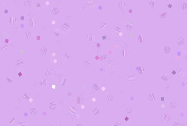 Світло Фіолетовий Векторний Фон Трикутниками Колами Кубами Ілюстрація Набором Різнокольорових — стоковий вектор