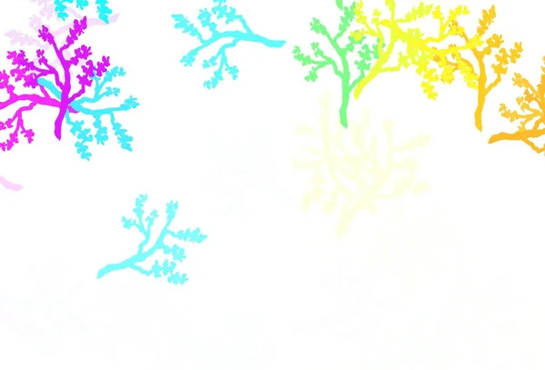 Artă Naturală Vectorială Multicoloră Ușoară Sakura Ilustrație Colorată Stil Doodle — Vector de stoc