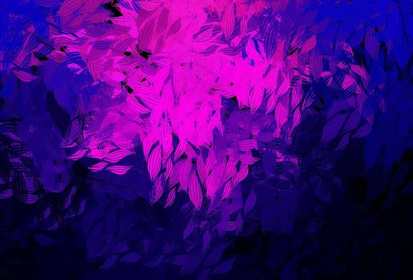 Темно Фиолетовый Вектор Листьями Современная Геометрическая Абстрактная Иллюстрация Листьями Шаблон — стоковый вектор