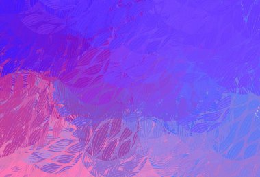 Açık pembe, soyut şekilli mavi vektör arkaplan. Soyut gradyan şekilli basit renkli çizimler. Bir cep telefonu için arka plan.