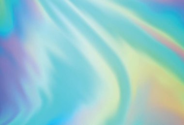 Açık mavi, yeşil vektör parlak deseni bulanıklaştırdı. Gradyan tasarımlı, soyut, ışıltılı çizimler. İş tasarımınız için yeni biçim.