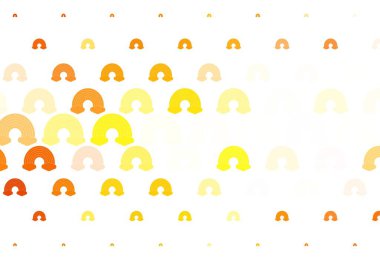 Gökkuşağı işaretli açık turuncu vektör şablonu. Gökkuşağı ve bulut şekilli dekoratif çizimler. Boyama kitapları için basit tasarım.