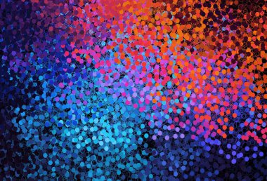 Lacivert, lekeli kırmızı vektör arkaplan. Bulanık yağmur damlaları olan soyut bir çizim. İş ilanınız için tasarım.