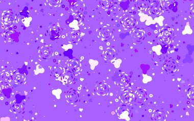 Memphis şekilli açık pembe vektör arkaplan. Renkli rastgele şekillerle modern soyut illüstrasyon. Bir cep telefonu için arka plan.