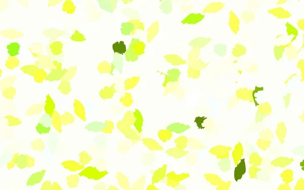 Verde Claro Textura Vectorial Amarillo Con Formas Abstractas Ilustración Colorida — Vector de stock