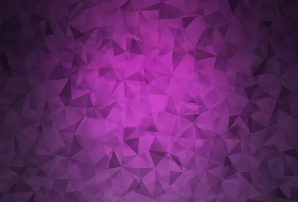 Dunkelrosa Vektor Low Poly Hintergrund Glitzernde Abstrakte Illustration Mit Eleganten — Stockvektor