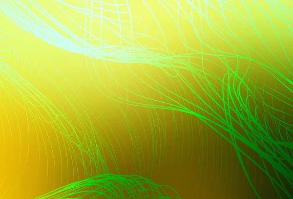 Verde Claro Vector Amarillo Brillante Fondo Abstracto Una Ilustración Color — Vector de stock