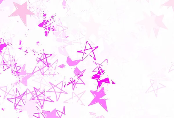 Luz Púrpura Diseño Vectorial Rosa Con Estrellas Brillantes Ilustración Abstracta — Vector de stock