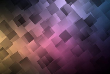 Koyu pembe, kare şeklinde sarı vektör deseni. Dikdörtgenli soyut gradyan çizimi. İniş sayfası için modern şablon.