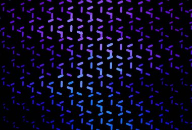 Koyu pembe, keskin çizgileri olan mavi vektör deseni. Bulanık arkaplanda gradyanı olan çizgiler. Reklamlar, posterler, afişler için desen.