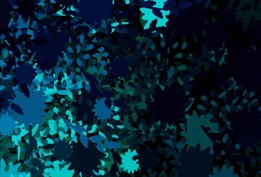 Koyu mavi, kaotik şekilli kırmızı vektör şablonu. Soyut tarzda rengarenk gradyan şekilleri olan bir resim. Bir cep telefonu için arka plan.