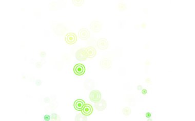 Açık yeşil, benekli sarı vektör arka plan. Doğa tarzında renkli baloncuklu soyut illüstrasyon. Fütürist reklamlar ve kitapçıklar için şablon.