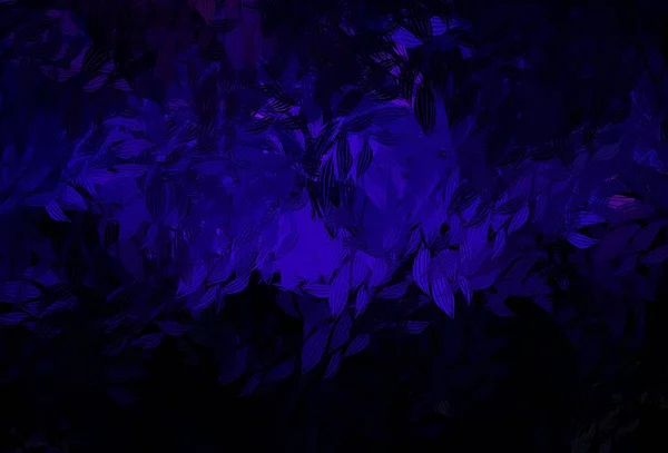 Violet Foncé Motif Abstrait Vectoriel Rose Avec Des Feuilles Illustration — Image vectorielle
