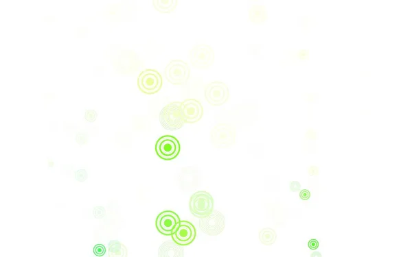 Hellgrüner Gelber Vektorhintergrund Mit Flecken Abstrakte Illustration Mit Farbigen Blasen — Stockvektor
