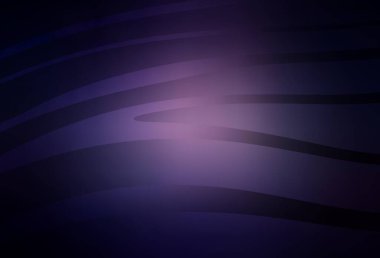 Eğri çizgileri olan koyu mor vektör arkaplan. Eğri şekilli yepyeni renkli bir tasvir. Tasarımınız için desen.