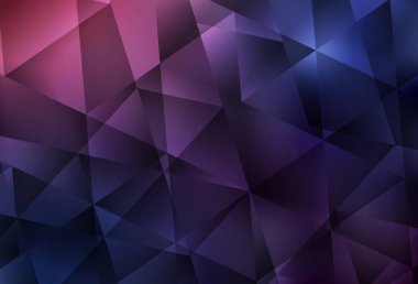 Koyu mor vektör üçgen arkaplan. Zarif üçgenleri olan soyut çizimler. Cep telefonunun arka planının şablonu.