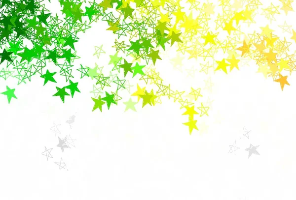 Светло Зеленый Красный Вектор Искушают Звезды Неба Размытый Декоративный Дизайн — стоковый вектор